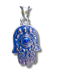 Hamsa Hand Pendant on Wax Cord