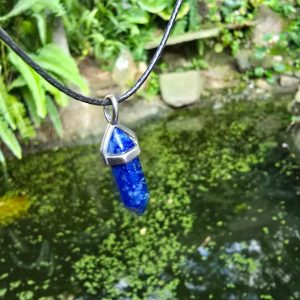 Lapis Lazuli Pendant on Wax Cord