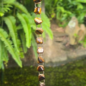 Tigers Eye Chip Linked Bracelet