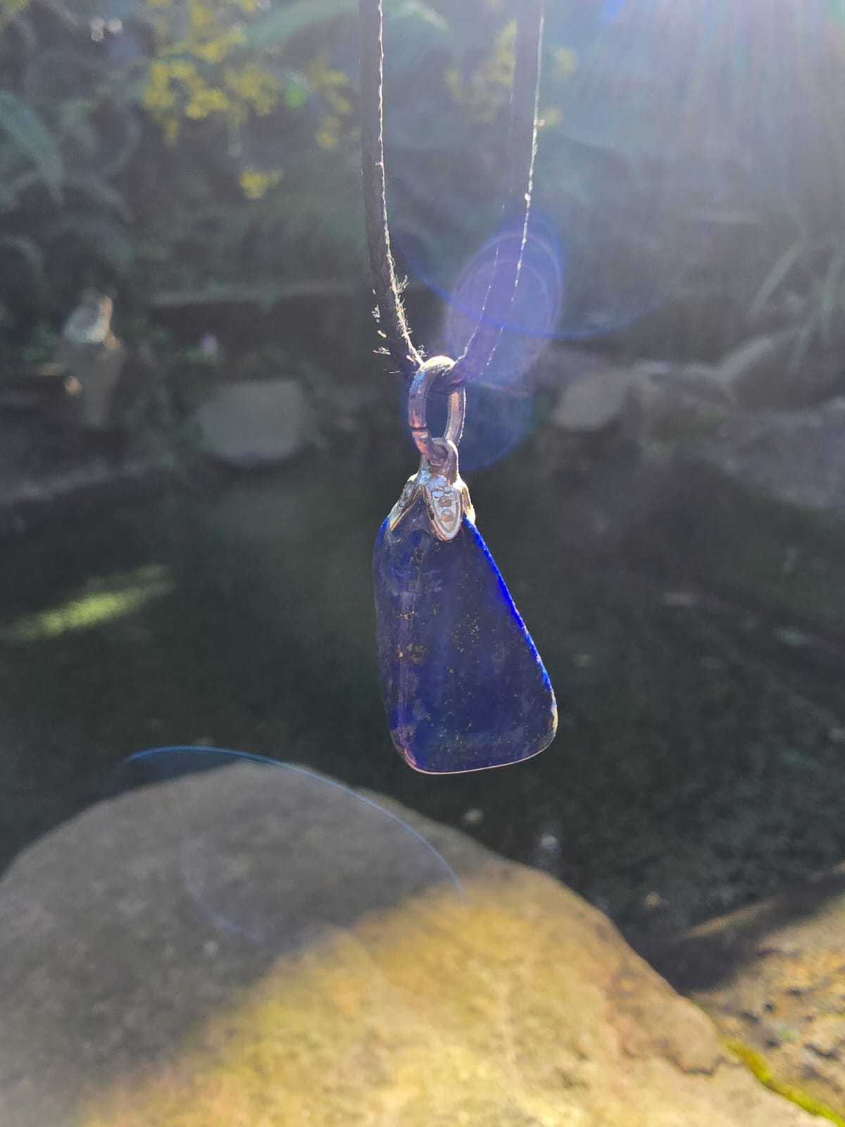 Lapis Lazuli Small Crystal Pendant - Image 2