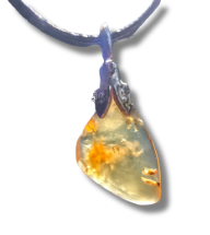 Topaz Small Pendant on a Wax Cord