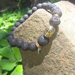 Buddha Head Lava Bracelet
